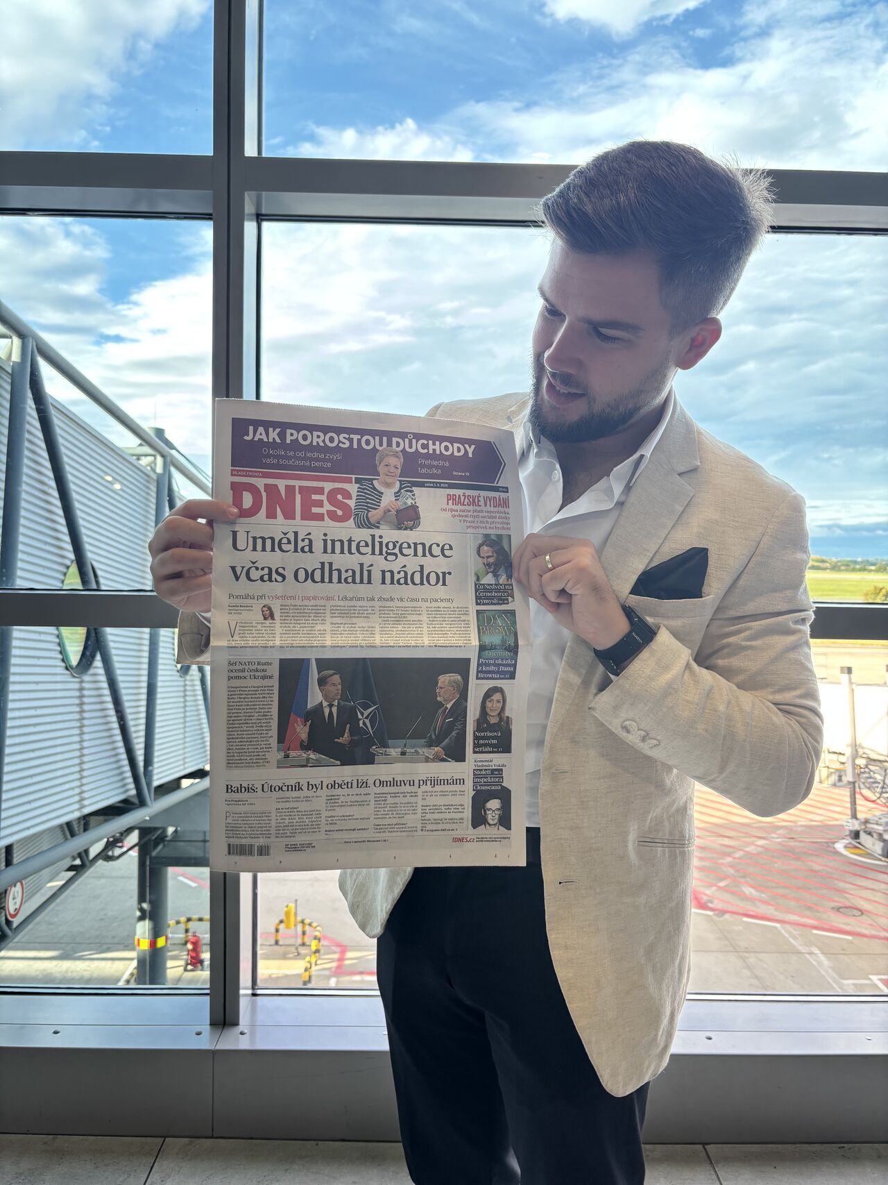 MF DNES front page — AI detects tumors in time